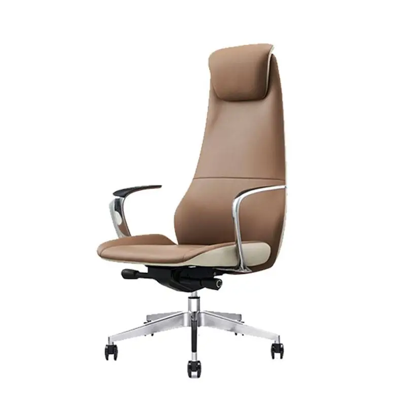 Modern Metal Office Chair Ergonomic High Back Unique Design Executive Home Swivel Chair Armrest Stainless Steel Adjustable — image 6