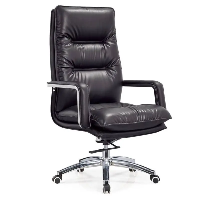 FoShan Factory Wholesale BAIYUAN Modern High Quality Stainless Steel Executive Office Chair White Orange Swivel Commerci — view 1
