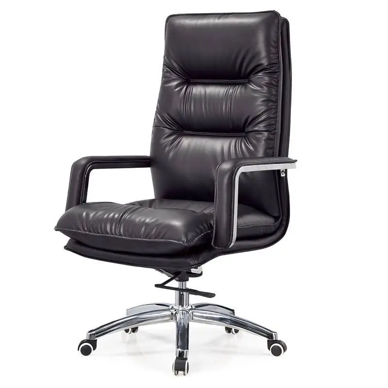 FoShan Factory Wholesale BAIYUAN Modern High Quality Stainless Steel Executive Office Chair White Orange Swivel Commercial Villa — image 4