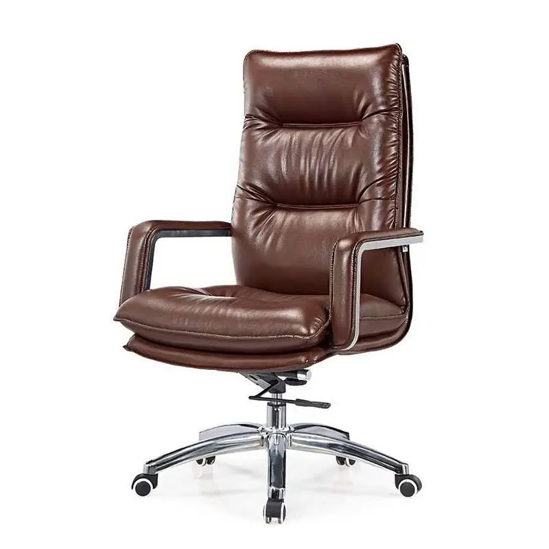 FoShan Factory Wholesale BAIYUAN Modern High Quality Stainless Steel Executive Office Chair White Orange Swivel Commercial Villa — image 5