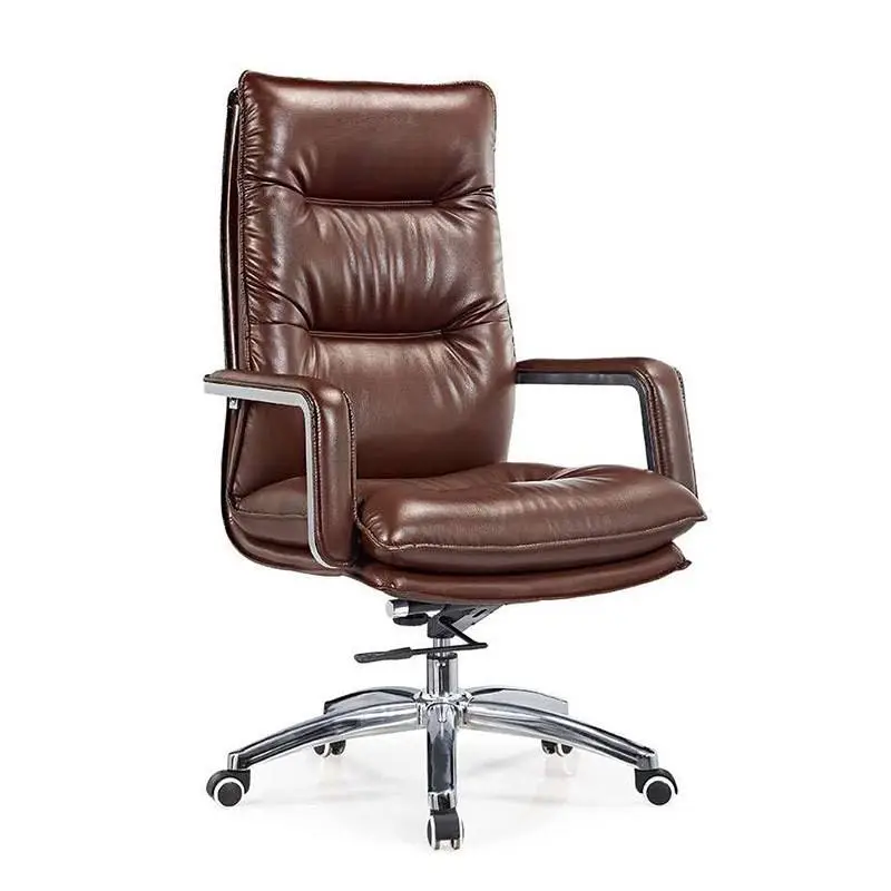 FoShan Factory Wholesale BAIYUAN Modern High Quality Stainless Steel Executive Office Chair White Orange Swivel Commercial Villa — image 6