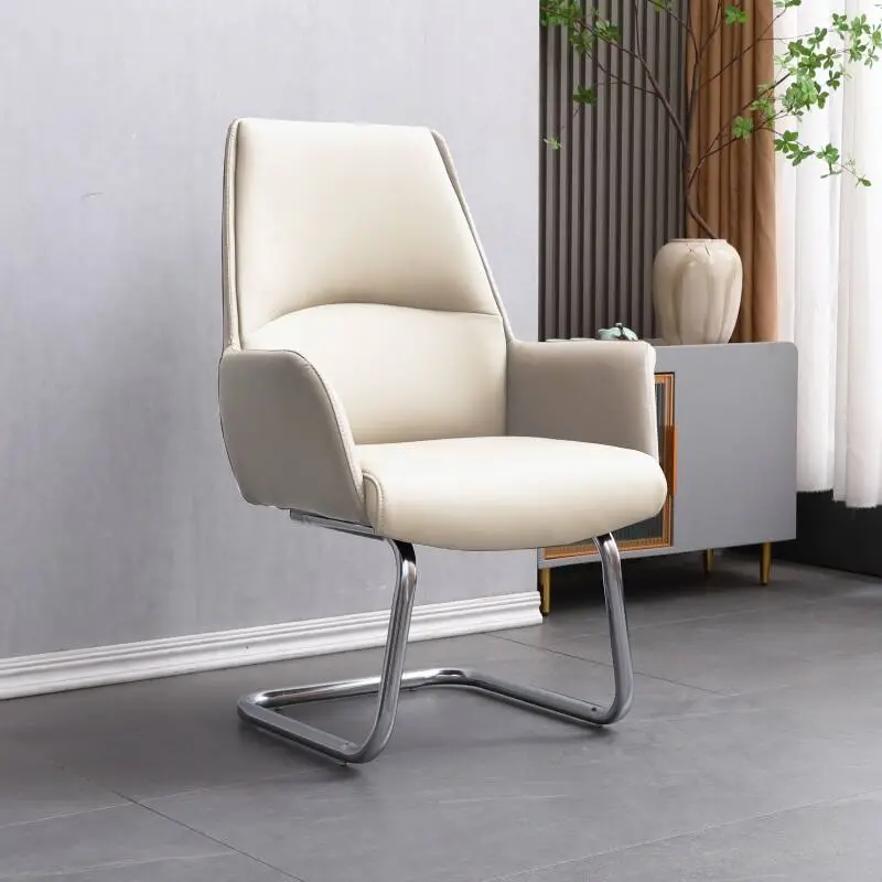Customizable Modern Leather Upholstered Metal Frame Conference Chair for Commercial Office Meeting Rooms — image 5