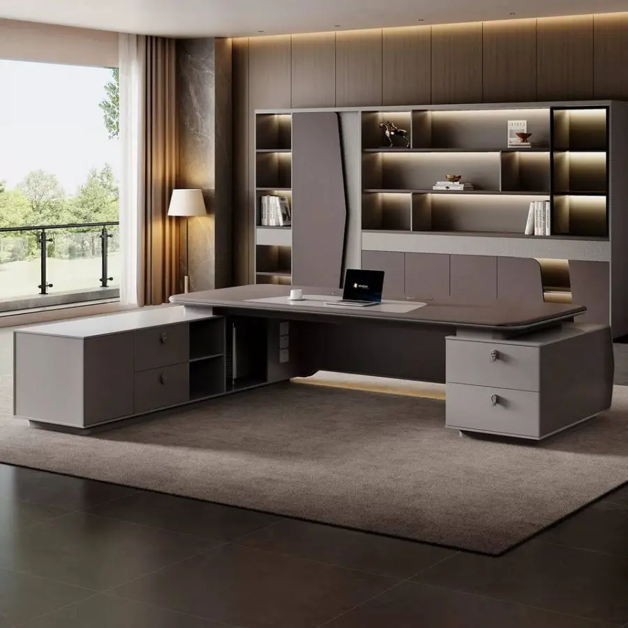 Light Luxury Executive Office Desk Chair Set Chairman President Leader Boss Business HighEnd Premium New Design Modern Furniture — image 7