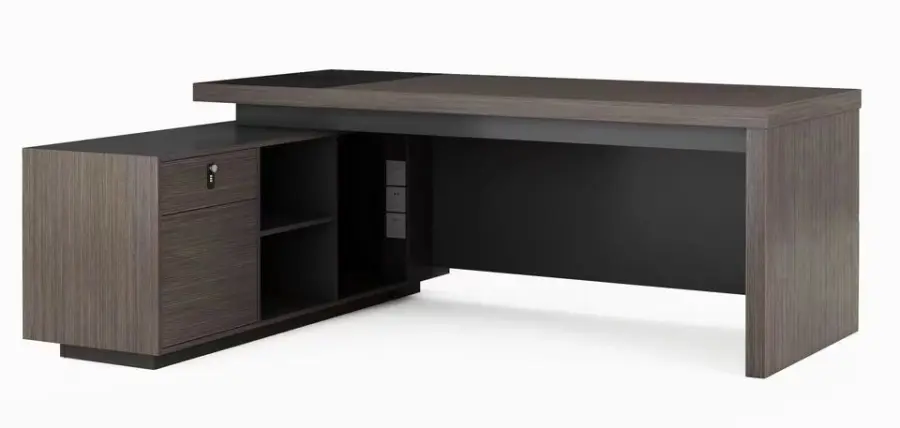High-End Luxury Modern I-Shaped E0 MDF Solutions Office Desk for Directors Managers CEOs and Bosses — image 5