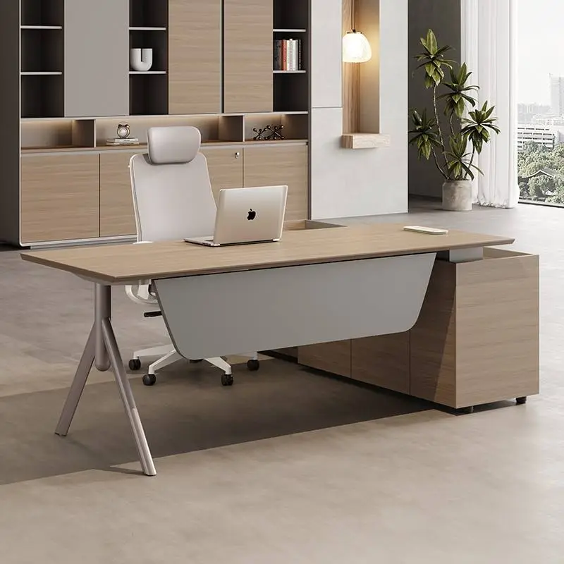 Modern Italian Style High-End Luxury Boss Desk Creative Office Furniture Functional Lightweight CEO Desk Made From Panel — view 1