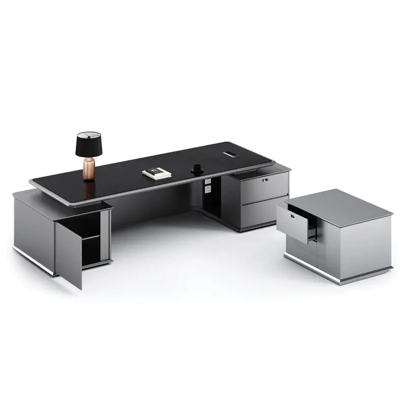 Luxury Custom Modern Office Furniture Wooden Executive Desk for CEO Boss Wood Panel Style — image 4