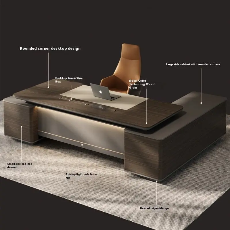 Luxury Modular Modern L-Shaped Executive Desk Set Panel Wooden Workstation Office Furniture for School Home Hotel Apartment Use — image 6