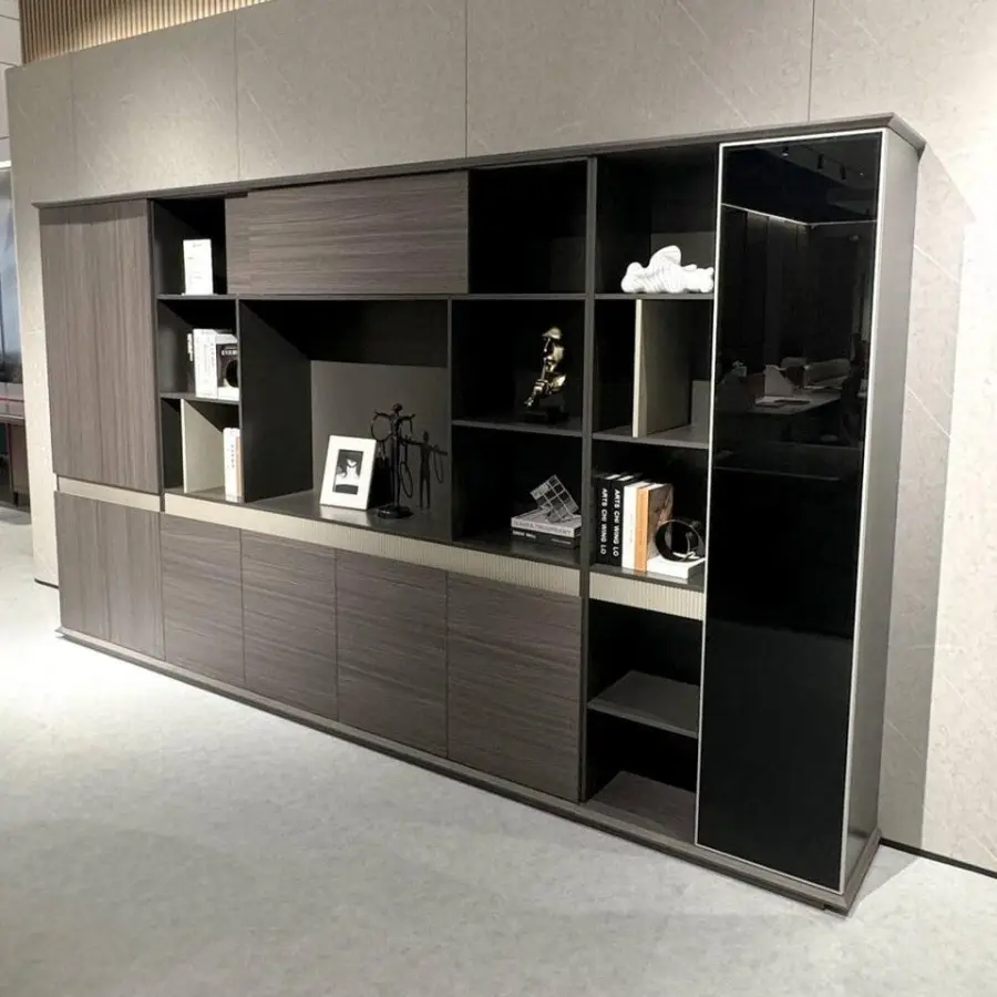 Modern Luxury Executive Desk for Commercial Office MDF Boss Desk with Matching Cabinet Panel Wood Style CE Certified — image 5