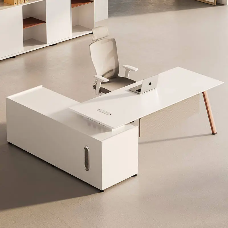 Luxury Modern Design Executive Desk Set for Work High Quality Boss Office Workstation Melamine Classic Executive for Sch — view 1