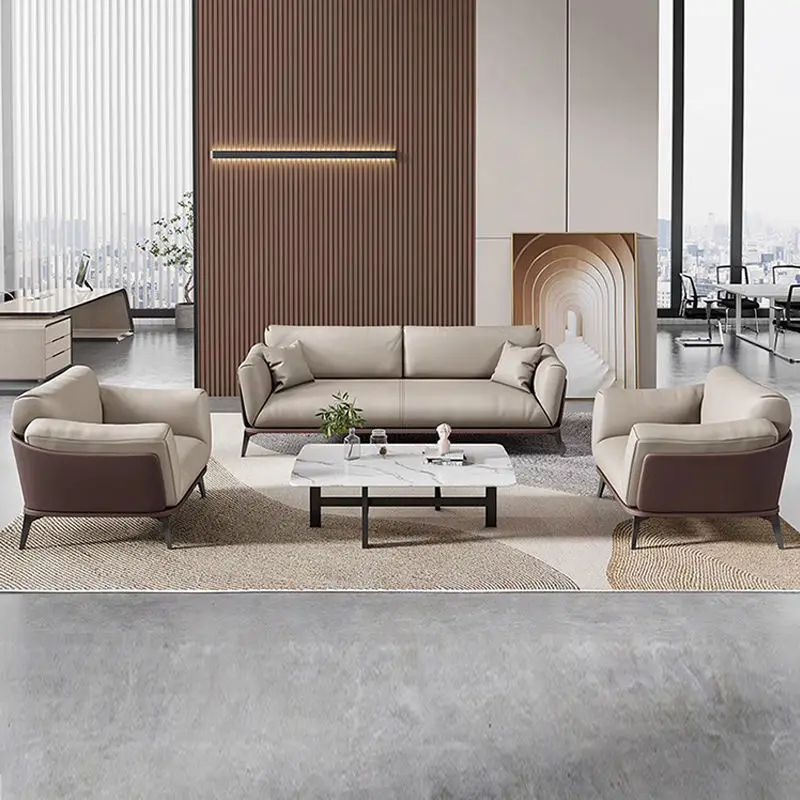 High Quality Luxury Modern Sectional Synthetic Leather Modular Sofa Bed 3 Pieces Selection Chinese Office Home Apartment School — image 3
