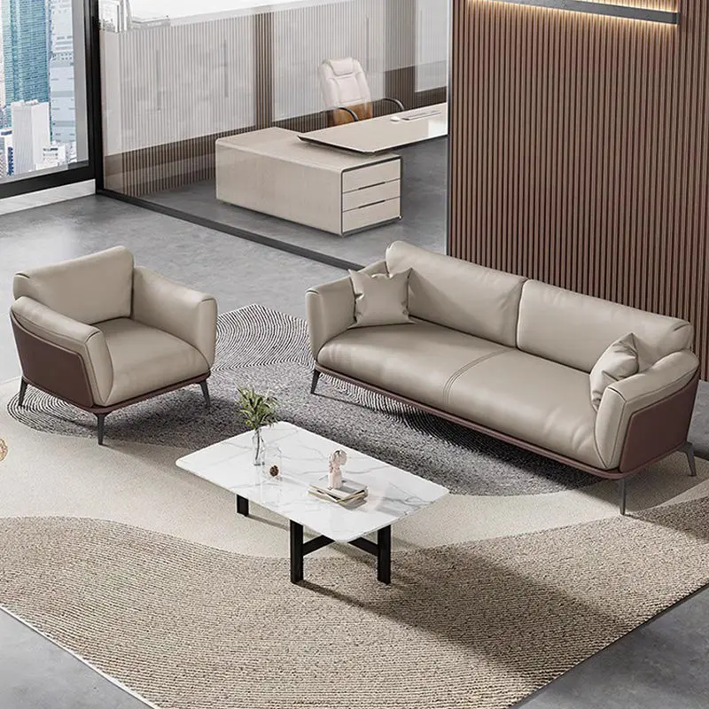 High Quality Luxury Modern Sectional Synthetic Leather Modular Sofa Bed 3 Pieces Selection Chinese Office Home Apartment School — image 5