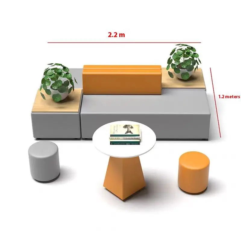 Modern Nordic Luxury Modular Wood Office Sofa for Home Office Executive Commercial Furniture — image 3