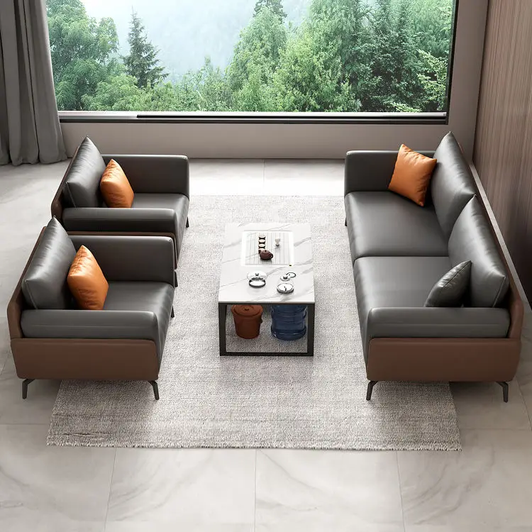 OSF104 Set Waiting Room Pu Leather Office Reception Sofa Reception Office Furniture Modern Executive Office Sofa — view 1