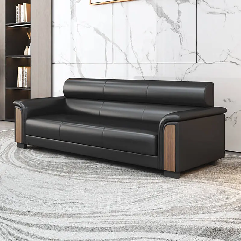 Waiting Room Pu Leather Office Reception Sofa Reception Office Furniture Modern Executive Office Sofa — image 2