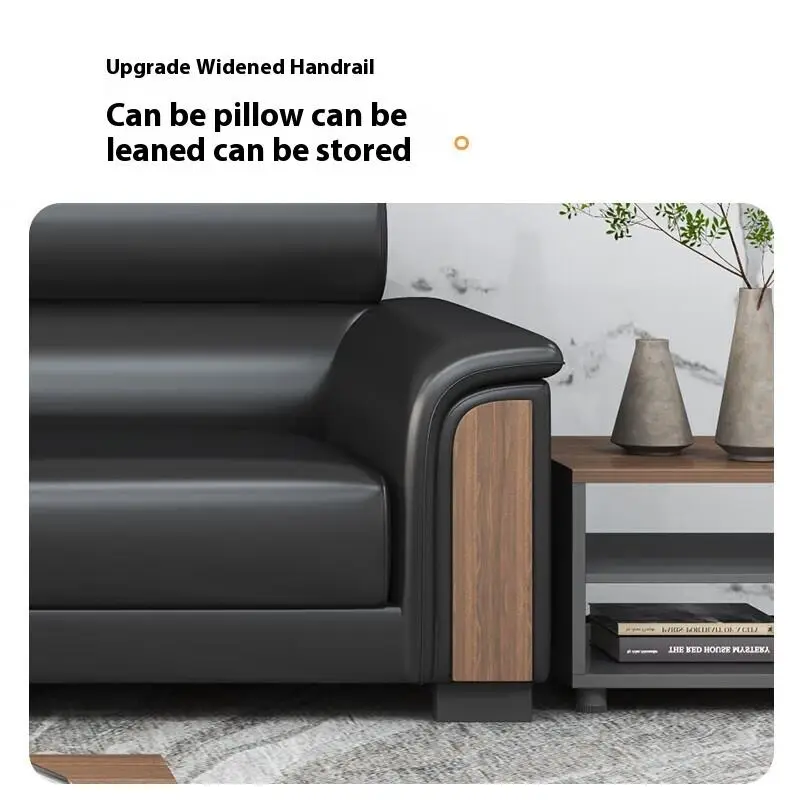 Waiting Room Pu Leather Office Reception Sofa Reception Office Furniture Modern Executive Office Sofa — image 5