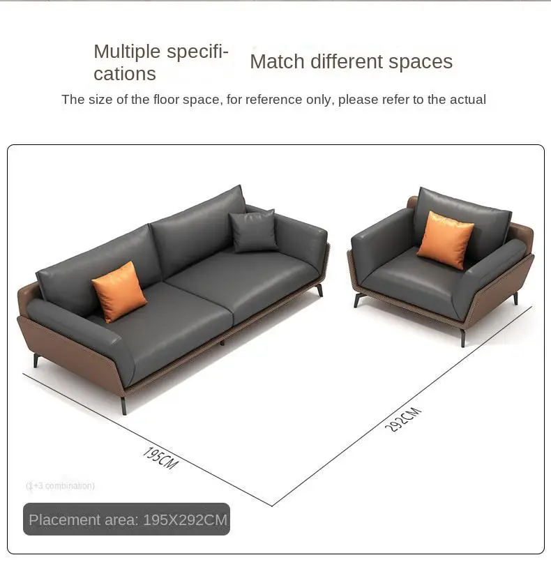 OSF104 Set Waiting Room Pu Leather Office Reception Sofa Reception Office Furniture Modern Executive Office Sofa — image 6