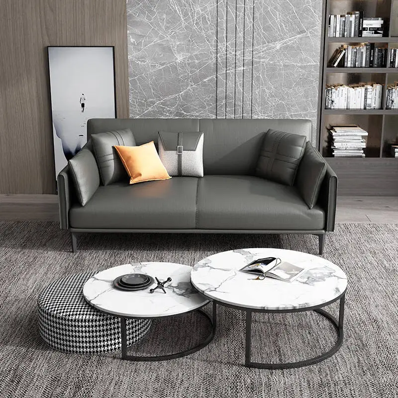 Modern Executive Office Reception Sofa PU Leather for Home Office or Hotel Set — image 3