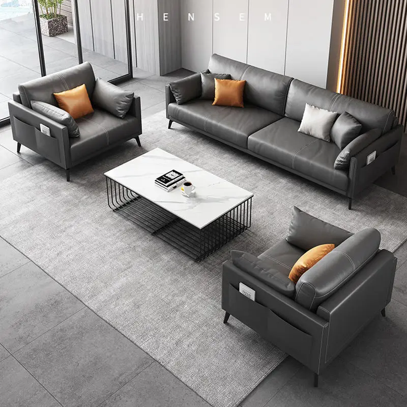 OSF104 Modern Executive Office Reception Sofa PU Leather Set for Hotel School Hospital-for Waiting Rooms — view 1