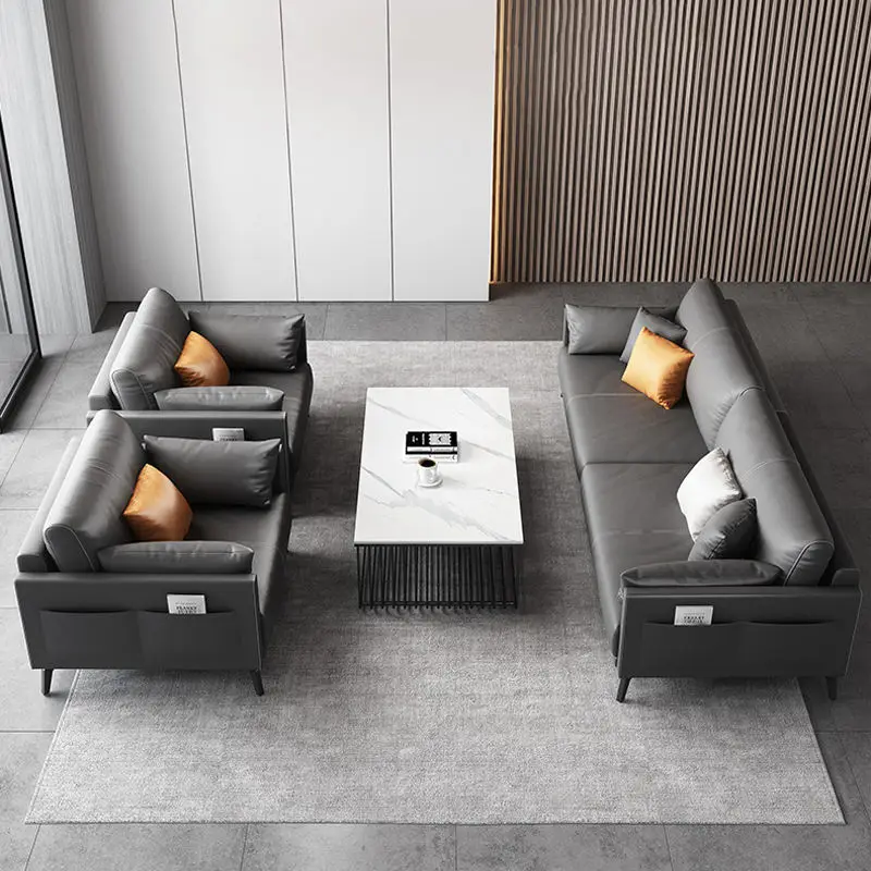 OSF104 Modern Executive Office Reception Sofa PU Leather Set for Hotel School Hospital-for Waiting Rooms — image 3
