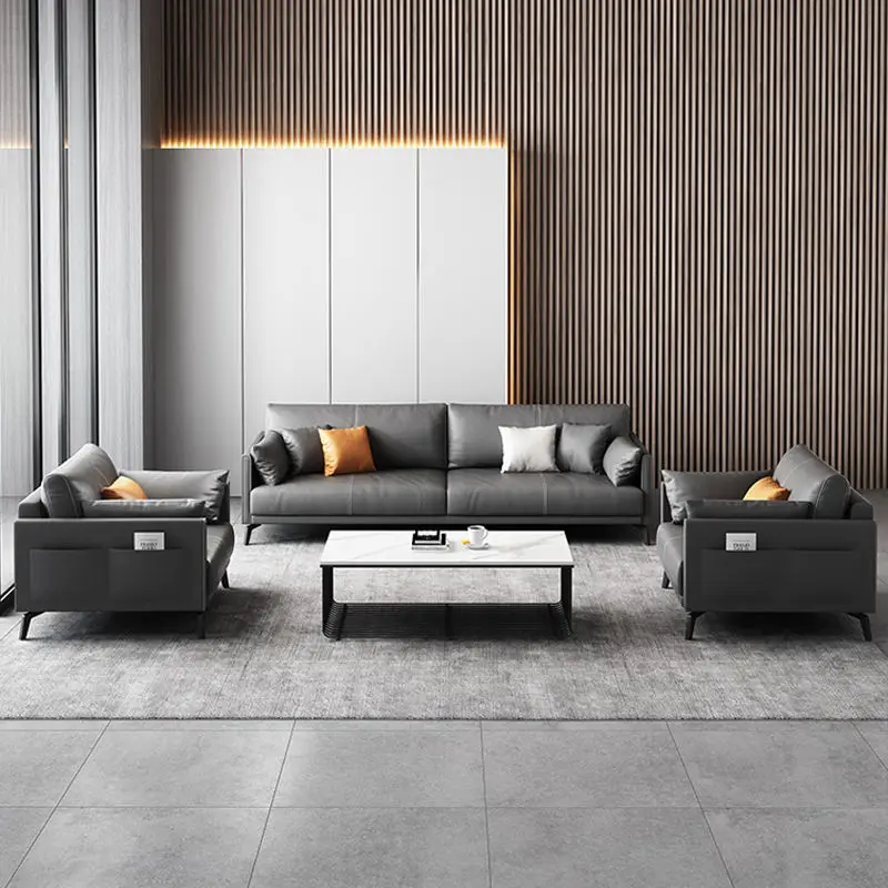 OSF104 Modern Executive Office Reception Sofa PU Leather Set for Hotel School Hospital-for Waiting Rooms — image 5