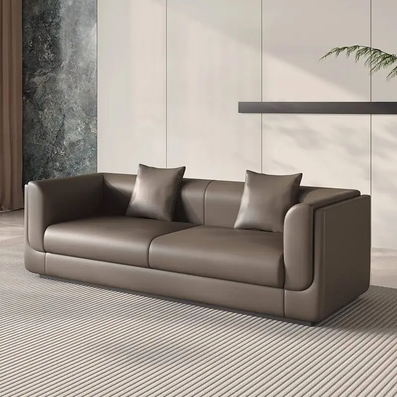 Simple Office Sofa the Best Price PU Leather Sofa with Coffee Table Set Office Room Furniture Synthetic Leather Modular Modern — image 5