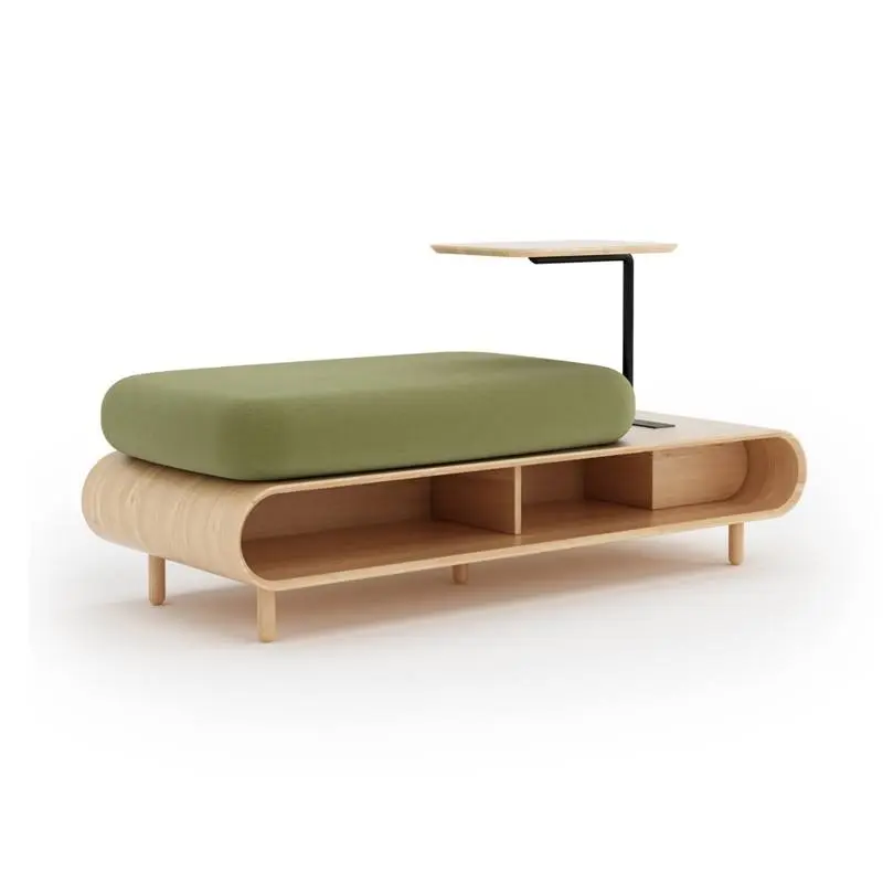 Creative Modern Wooden Office Sofa and Coffee Table Combination for Villa Use Multi-functional Modular Design — image 6