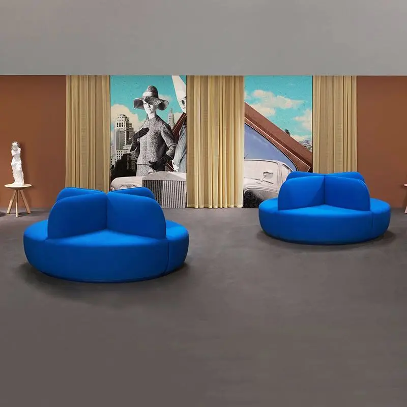 Modern Scandinavian Light Luxury Parlor Creative Shaped Solid Wood Modular Sofa Combination Public Reception Office Desks — image 5