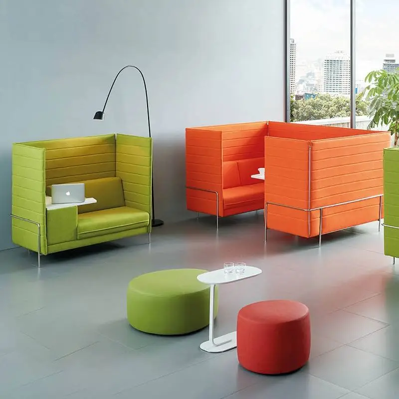 Modern High-Back Card Table Single Double Sofa Set Creative Office Reception Leisure Furniture for Coffee Shops Parlors Villas — image 4