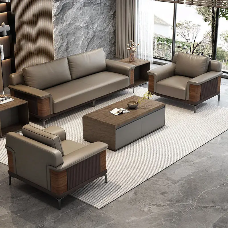 Office Commercial Chesterfield Sofa Modern Foldable Wood Veneer Paint — image 6