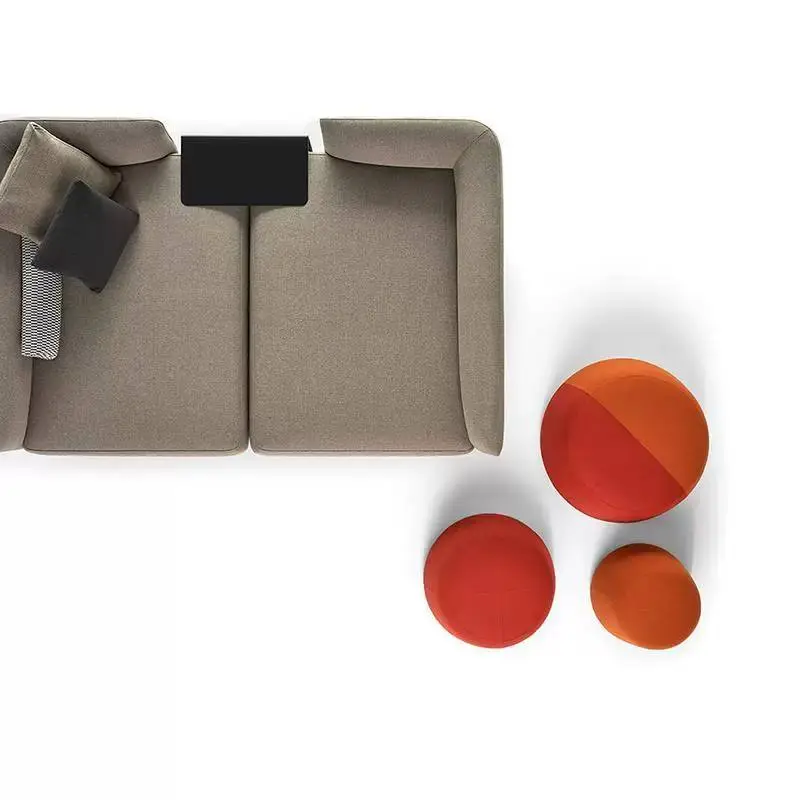 Creative Pebble Modular Sectional Sofa Set Modern Fabric Ottoman Apartment Waiting Room Seating Office Hotel Lobby Lounge Custom — image 5