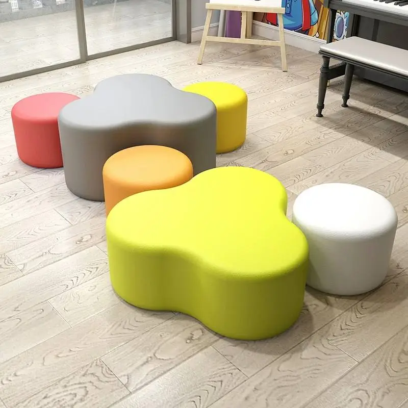 Modular Durable Fabric Office Sofa Stool Set Wood Frame-Modern Sectional Commercial Furniture High-Density Living Room Bedroom — image 3