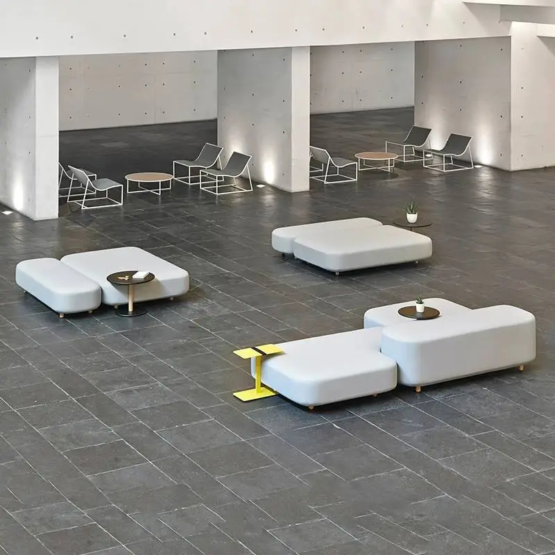 Modern Creative Shaped Modular Office Reception Sofa Set Waiting Room Lounge Negotiation Commercial Seating Furniture Guest Area — image 5