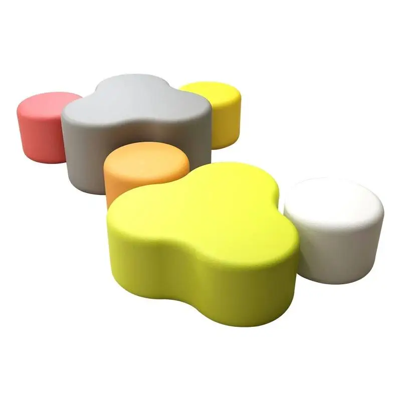 Modular Durable Fabric Office Sofa Stool Set Wood Frame-Modern Sectional Commercial Furniture High-Density Living Room Bedroom — image 6