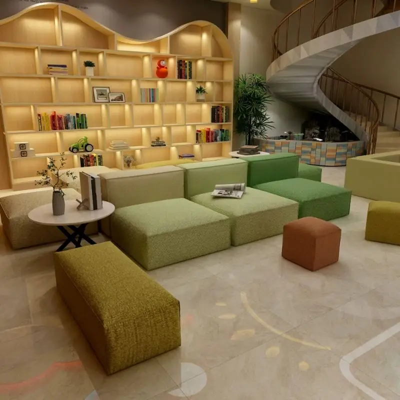 Custom Designer Creative Fabric Modular Office Reception Sofa Set Luxury Commercial Waiting Lounge Negotiation Public Furniture — image 4