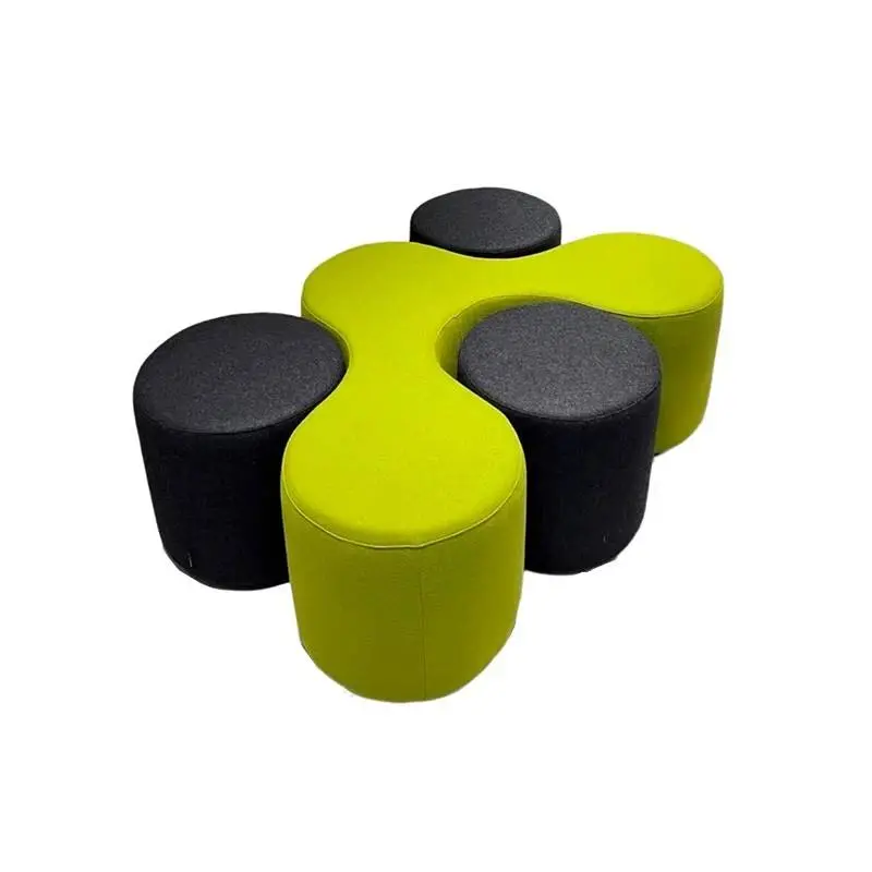 Modular Durable Fabric Office Sofa Stool Set Wood Frame Modern Sectional Commercial Furniture High-Density Apartment Hotel — image 6