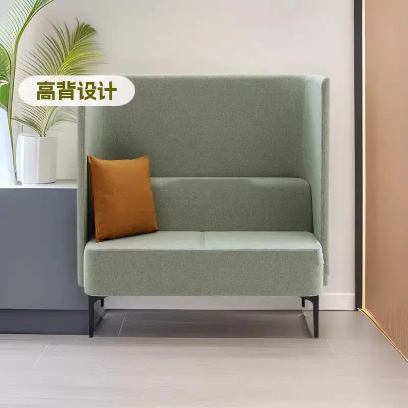 Modern High Back Privacy Enclosed Acoustic Booth Sofa Office Meeting Reception Lounge Screen Partition Commercial Furniture Set — image 4