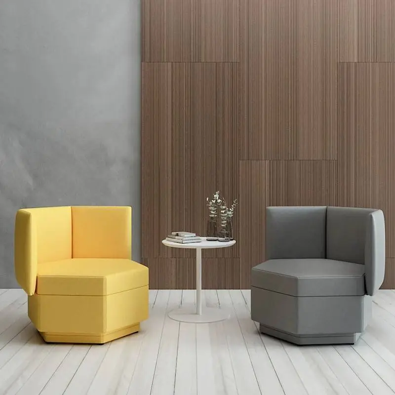 Custom Creative Hexagonal Ottoman Stool Modern Minimalist Office Reception Waiting Room Lounge Leisure Seating Furniture — image 3
