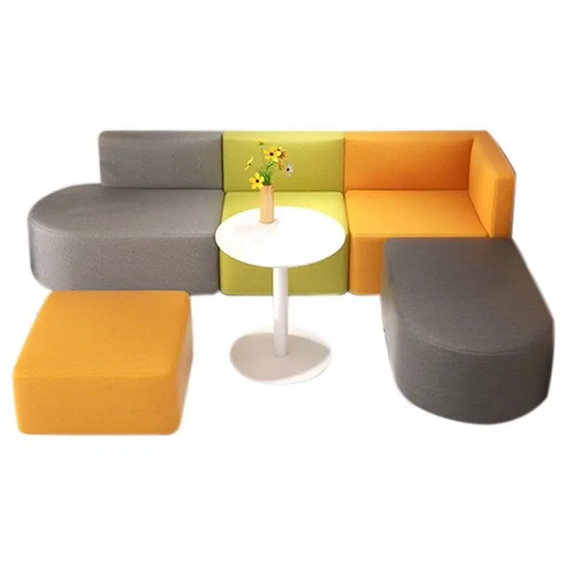 Custom Modern Minimalist Modular Sectional Office Sofa Set Reception Meeting Lounge Training Room Commercial Furniture — image 6
