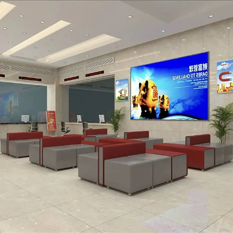Creative Double-Sided Back-to-Back Modular Sofa Set Bank Commercial Lobby Reception Waiting Lounge Negotiation Furniture — image 3