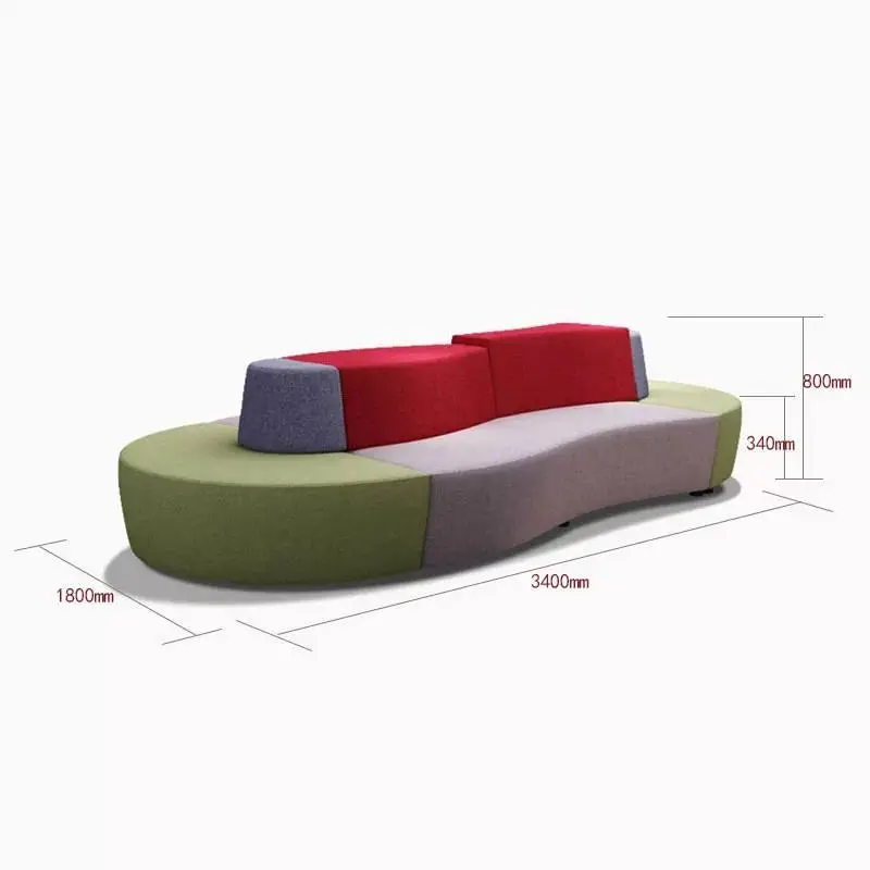Creative Double-Sided Back-to-Back Modular Sofa Set Bank Commercial Lobby Reception Waiting Lounge Negotiation Furniture — image 6