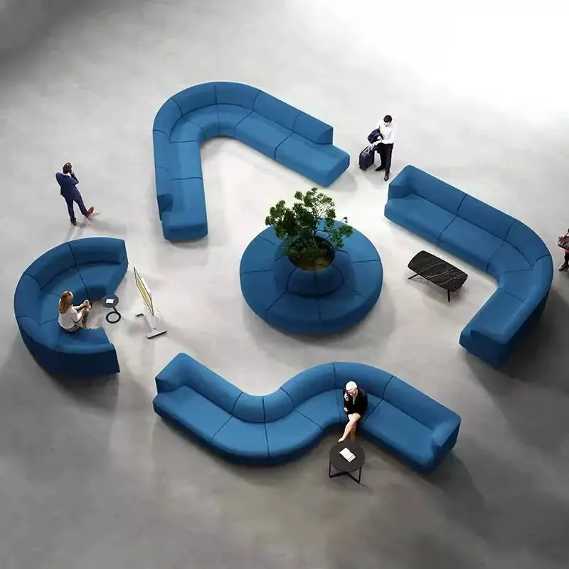 Creative Minimalist Light Luxury Sofa Set Beauty Salon Company Lobby Reception Meeting Negotiation Lounge Commercial Fur — view 1