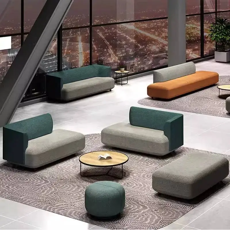 Creative Minimalist Light Luxury Sofa Set Beauty Salon Company Lobby Reception Meeting Negotiation Lounge Commercial Furniture — image 4
