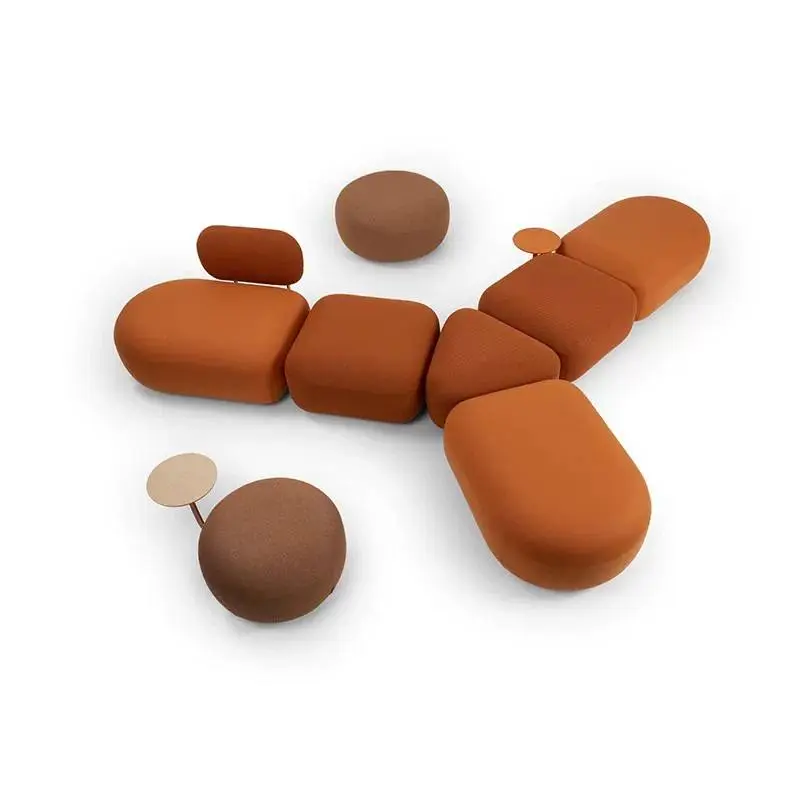 Creative Irregular Shape Office Sofa Apartment Public Leisure Reception Meeting Library Rest Waiting Area Commercial Lounge — image 3
