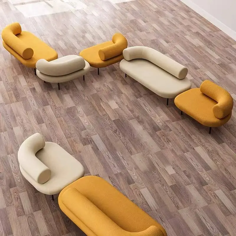 Modern Minimalist Commercial Leisure Sofa Office Lobby Creative Irregular Shape Rest Reception Meeting Lounge Furniture — view 1