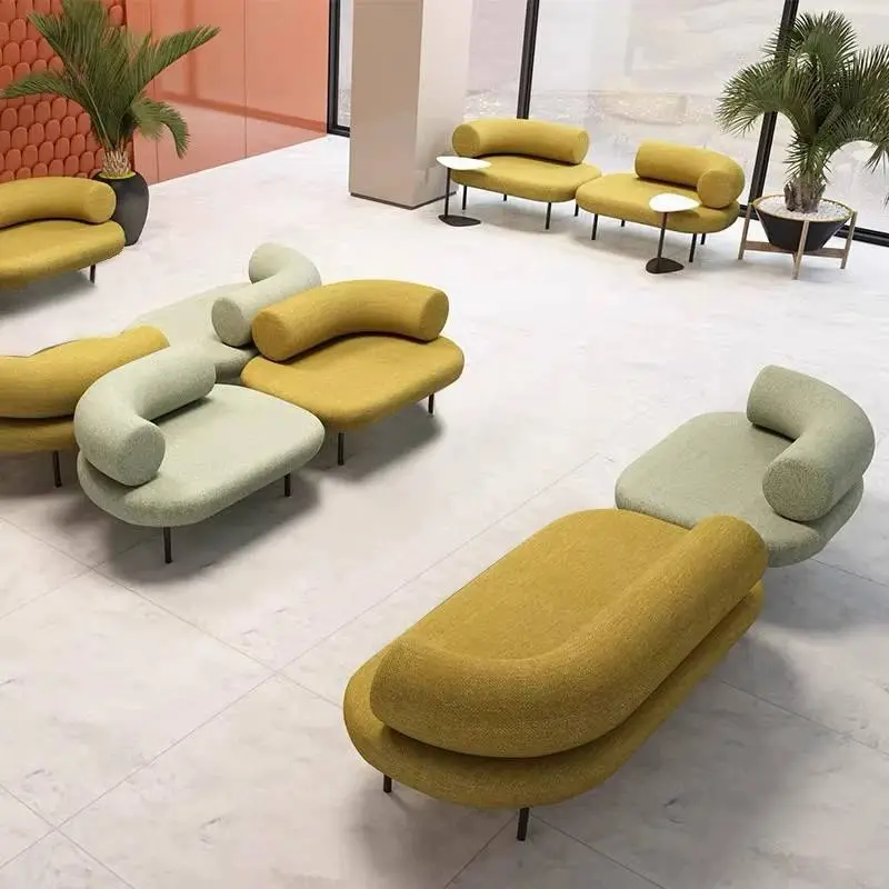Modern Minimalist Commercial Leisure Sofa Office Lobby Creative Irregular Shape Rest Reception Meeting Lounge Furniture — image 3