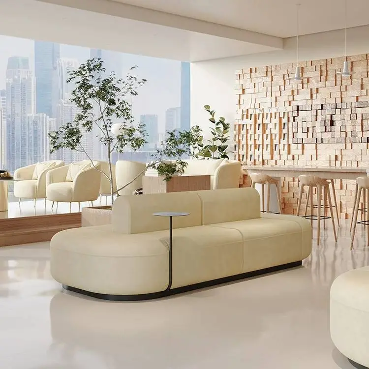 Custom Double-Sided Leisure Sofa Company Lounge Waiting Hotel Mall Public Rest Negotiation Area Commercial Seating Furniture — image 6
