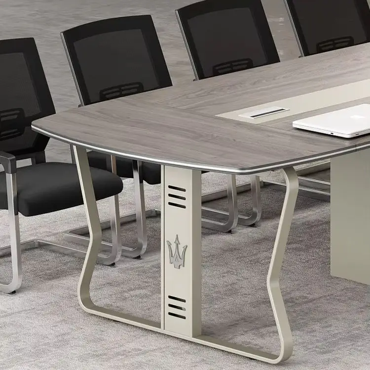 Luxury High-grade 2.4 Meters Modern Conference Table with Customized Large Size Factory New Chairs Wood Material — image 6