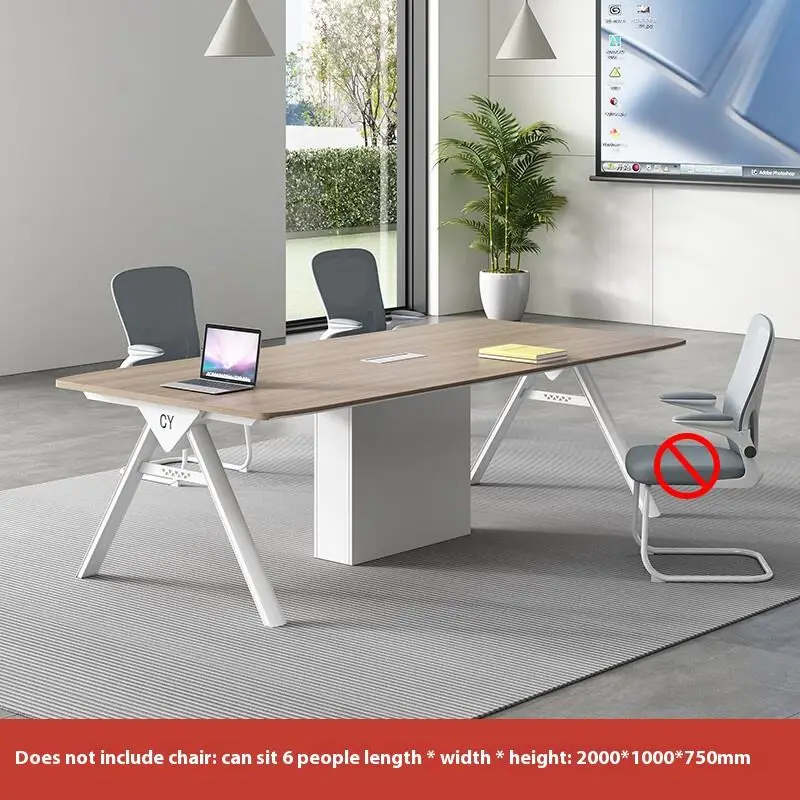 Large Modular Wooden Panel Conference Table Modern Office Desk for Commercial and Villa Use — image 2