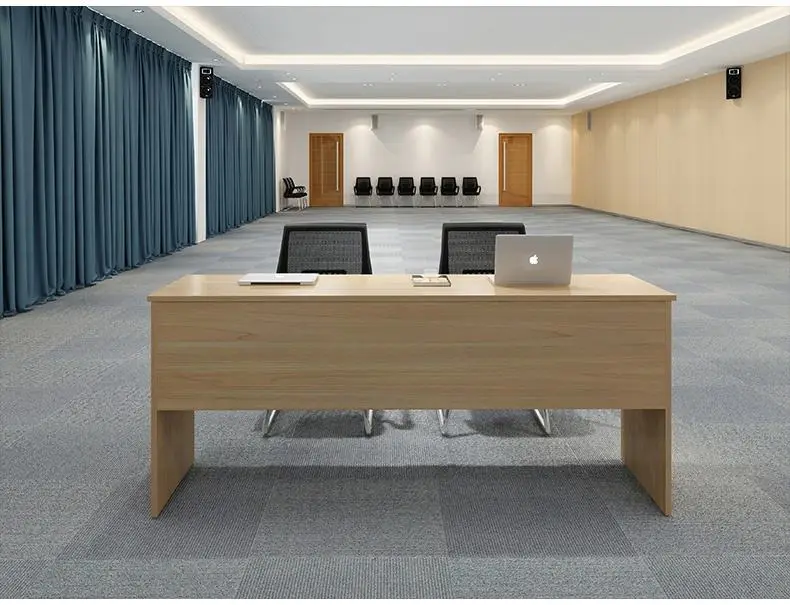 Modern Design Training Table and Chair Set Long Wooden Panel Negotiation Table for Employee Training Office Furniture — image 3