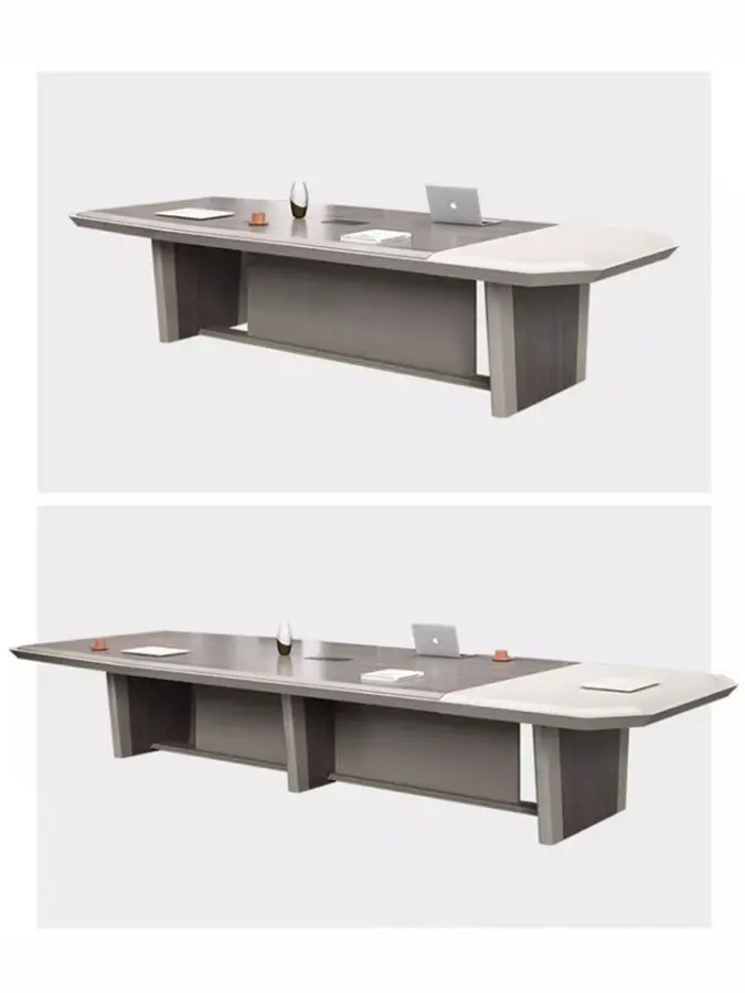 Modern Wood Panel Conference Table Office Furniture Adjustable Height Commercial Home Office Use — image 5